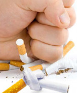 fist stamping out cigarettes